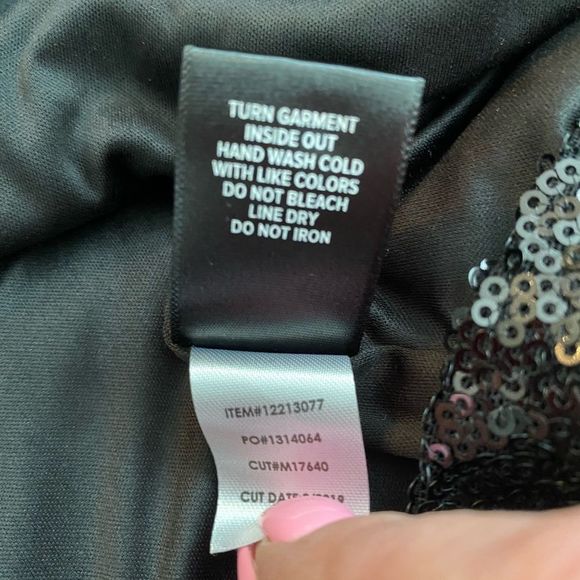 COPY - TORRID Black Sequin Long Sleeve Shift Dress - Picture 11 of 12